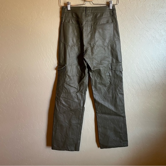 Anthropologie Green Straight Leg Utility Pants - Picture 5 of 9